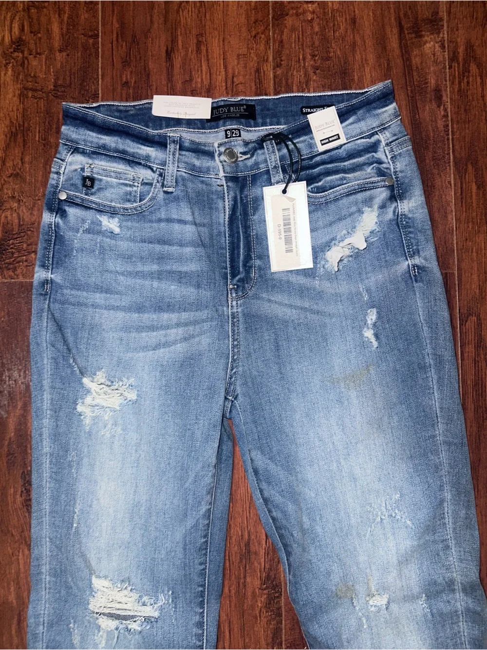 Judy Blue Light Blue Distressed Skinny Jeans